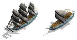 Злитный пиратский корабль в игре SeaFight